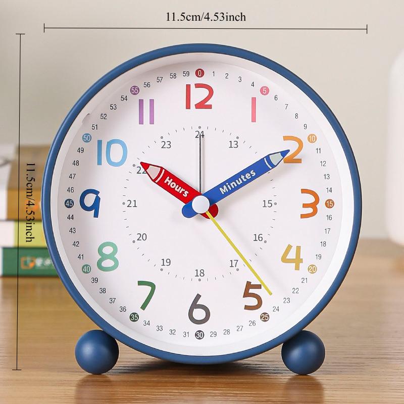 

Intelligent Powerful Wake-up Alarm Clock Student-specific Electronic Desktop Learning Mute Clock Table синий