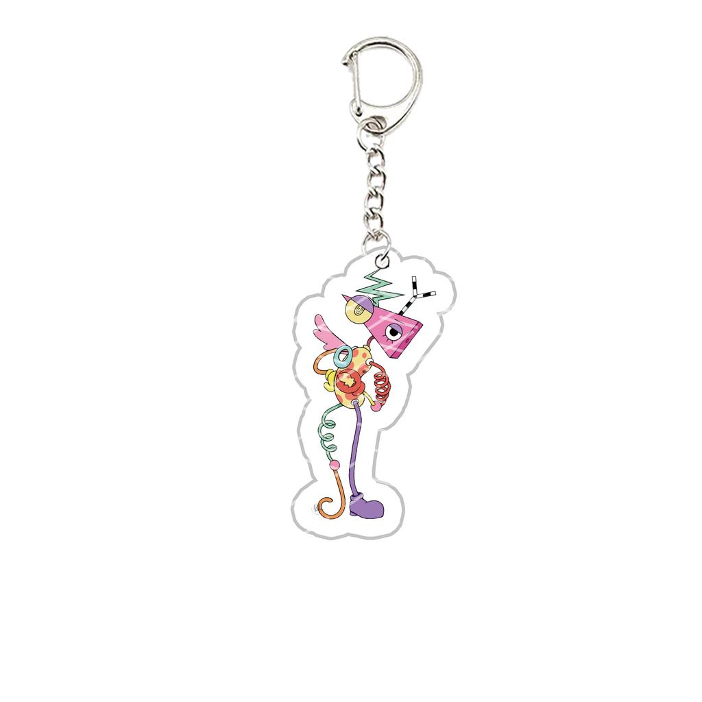 Acryl De Verbazingwekkende Digitale Circus Sleutelhanger Pomni Jax Ragatha Gangle Kinger Sleutelhanger Sleutelketting voor Accessoires Tas Fans Cadeau