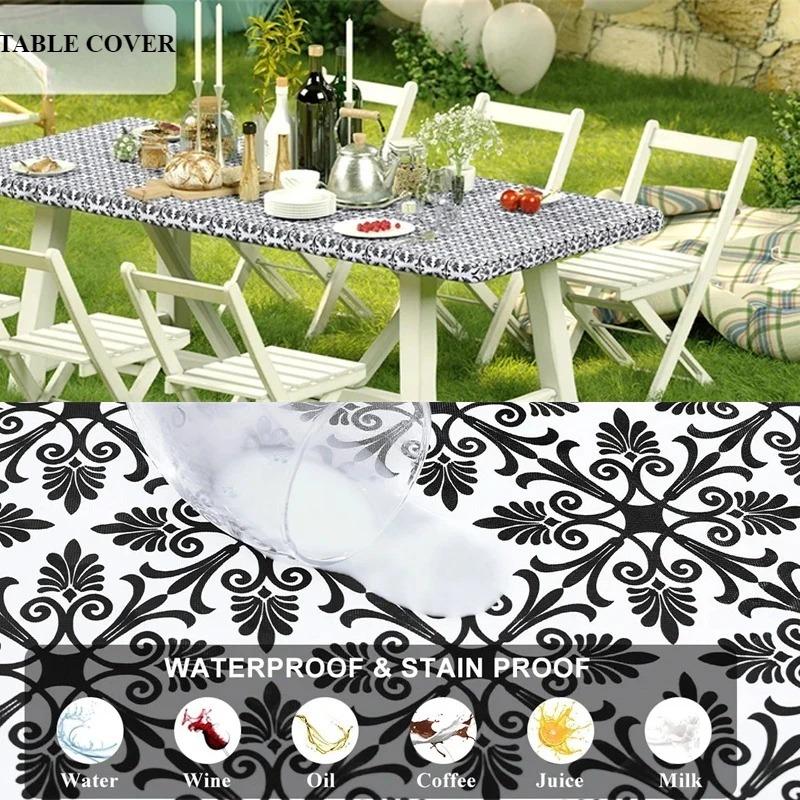 PEVA Waterproof Table Cloth Washable and Stain-resistant Design for Home Kitchen Dining Garden Terrace,Coffee Dining Table Cloth
