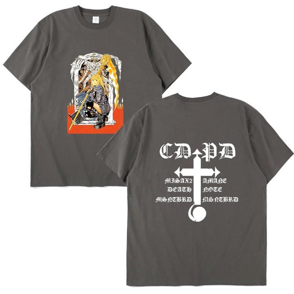 Tričko Death Note Misa Amane Anime Horror Ryuk Light Yagami Potisk Tričko Unisex Dámské Hip Hop Novinka Trička Unisex Značka Oblečení Top