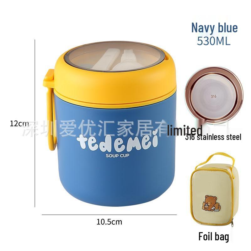 316 Stainless Steel Insulated Lunch Box and Soup Cup for Office Workers and Girls