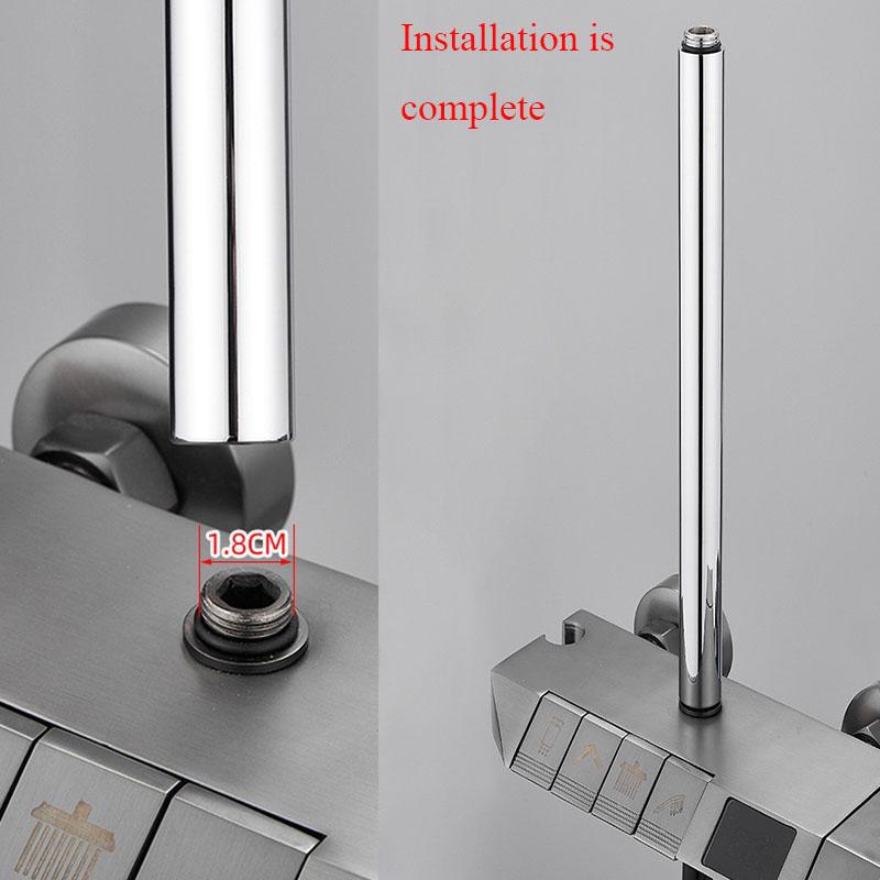 20/30/40/50cm Bathroom Shower Extension Tube Installation Specification 18mm Round Extension Bar Pipe Bathroom Accessories