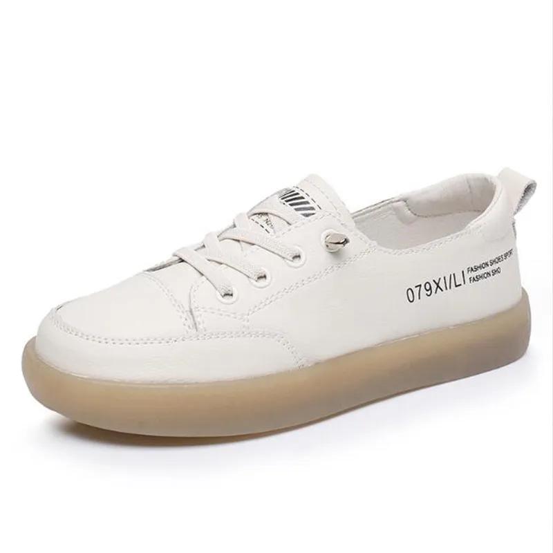 Fashion New Women Genuine Leather Sneakers Spring High-top Casual Shoes Autumn First Layer Cowhide Ladies High Top Vulcanized Shoes