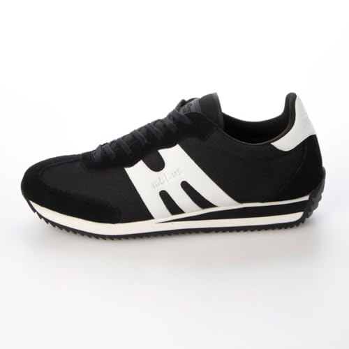 Tênis Casual Esportivo Mobus Masculino SINA NY em Camurça e Nylon para Caminhada com Palmilha Funcional Integrada (Preto/Off White, Tamanho de Sapato Japonês, Adulto, 26,5cm)
