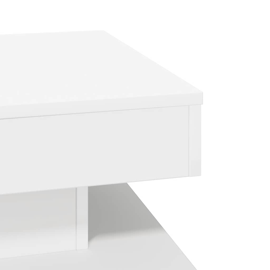 Rotating Coffee Table 360 degrees Swivel White 50 x 50 x 34.5 cm