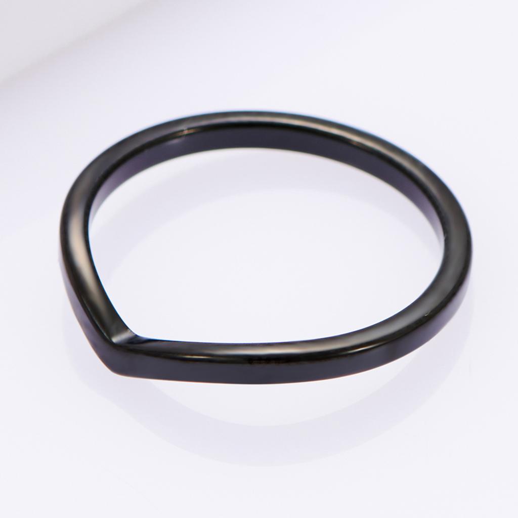Minimalist Stainless Steel Heart Shape Ring for Women Men Gold and Silver Circlet Wedding Band Jewelry Accessories Gift