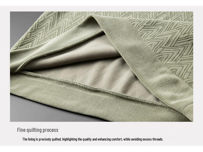 Herr Plus Size Sweatshirt med Fleecefoder och Rund Hals - Höst/Vinter 2025, Tjockt & Varmt, Långärmat.