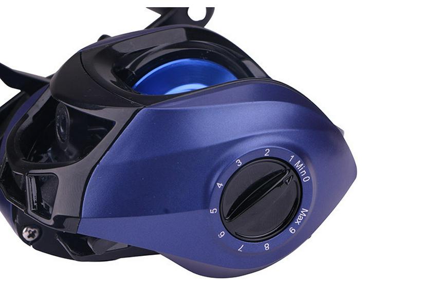 18-Bearing Baitcasting Reel with Metal Spool for Black Bass, Anti-Explosion Line, Raft Fishing