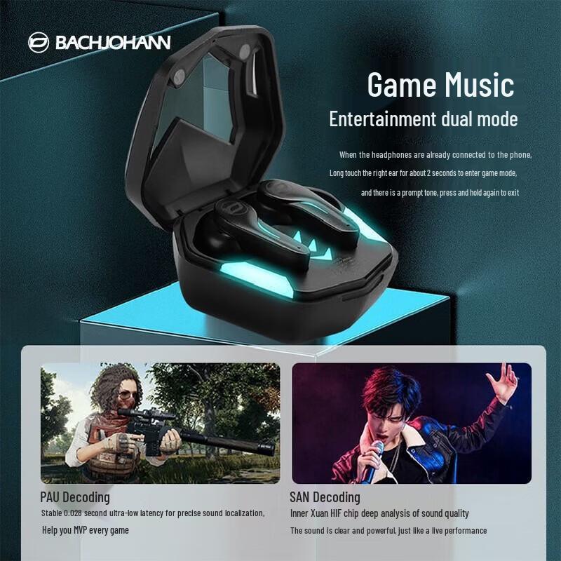 Bach Johann GT-1 TWS Gaming Earbuds