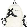 Japanese Anime Style Cute Color Block Bow Pleated Soft Girl Student Backpack