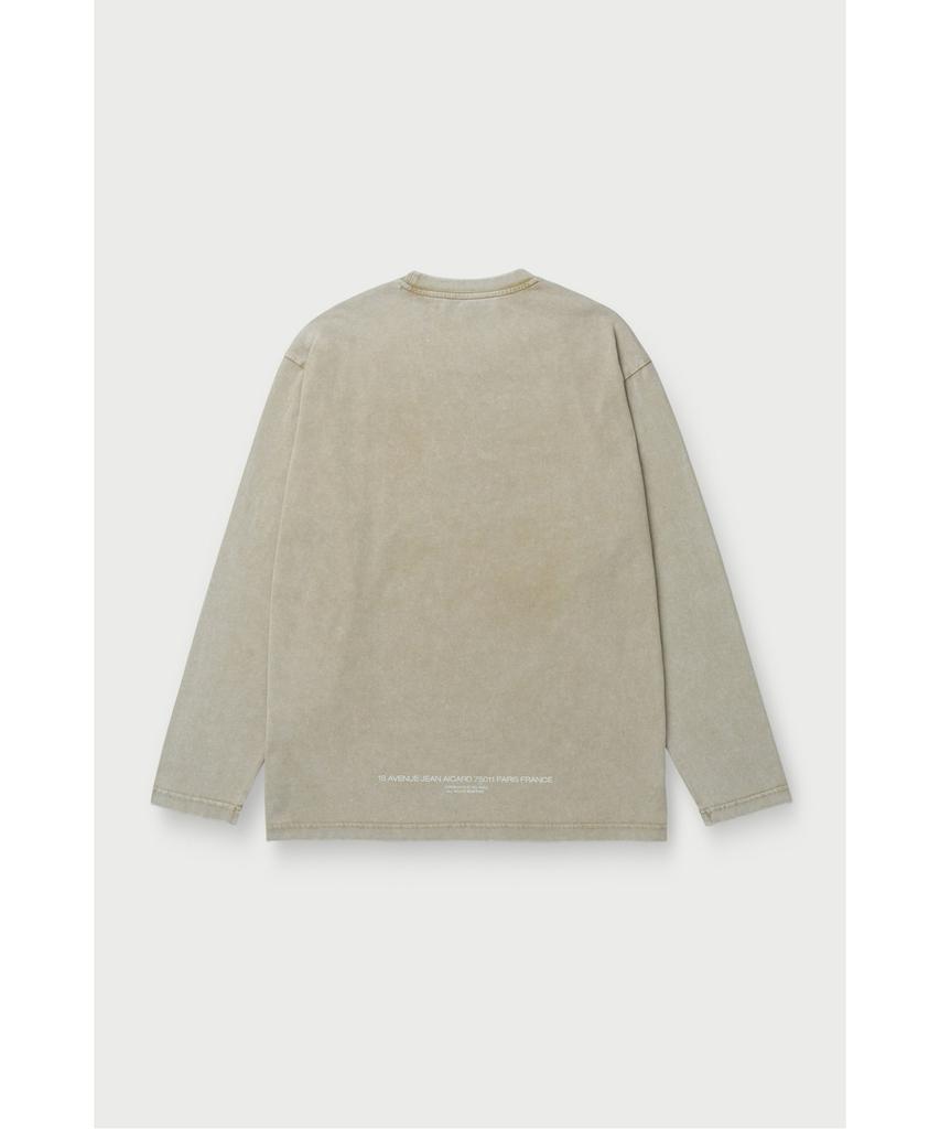 IRO Caris Pigment Washed Logo Long Sleeve T-Shirt Irtas26027Bex
