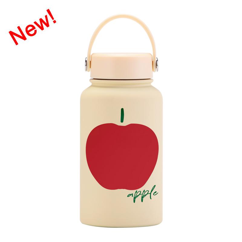 650Ml Thermos Cup Wide Mouth Portable Vacuum Children'S Student Sports Kettle Outdoor Printing Water Cup