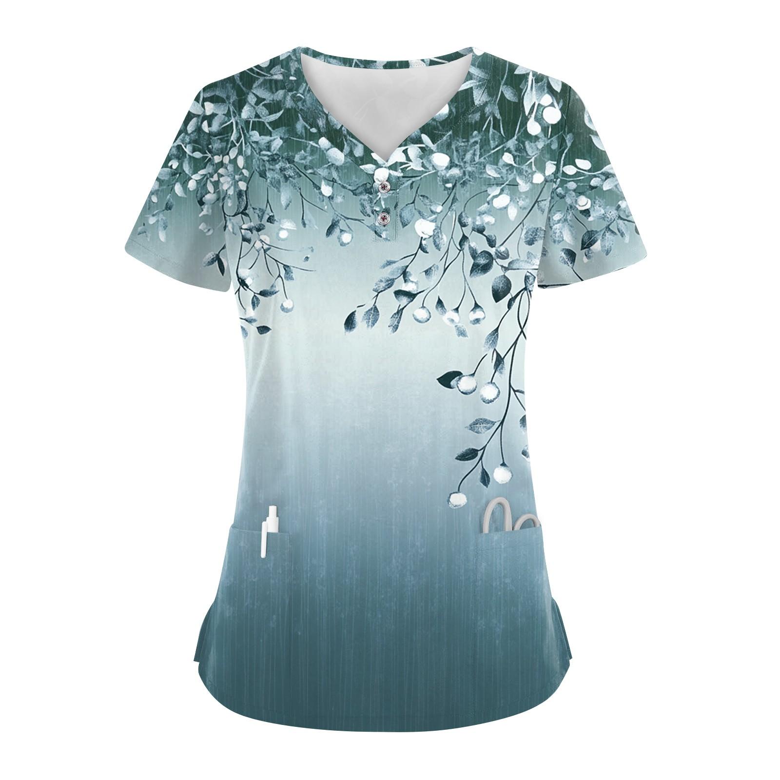 

Женские модные комбинезоны с коротким рукавом и V-образным вырезом на пуговицах с карманами и принтом XXXXXL