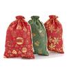 5pcs/lot Cloth Christmas Drawstring Storage Bag Christmas Packaging Bags  Candy Jewelry Toy Presents