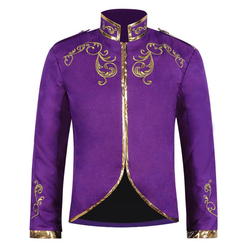 Completo Principe di Corte Medievale da Uomo con Cappotto e Abito Ricamato (Camicia, Pantaloni) - Tendenza Moda Primavera/Autunno 2025
