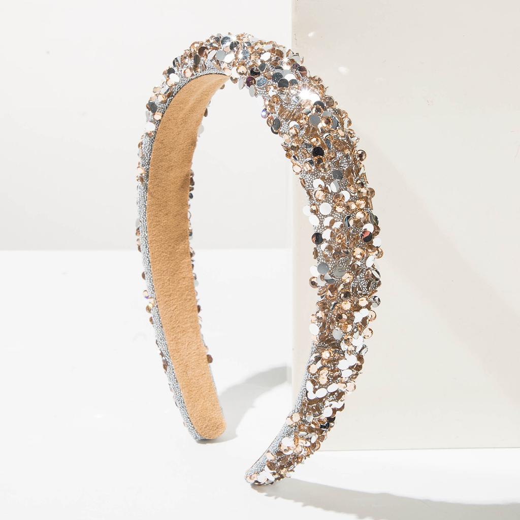Rhinestone-encrusted Thin-edged Headband for Women, Fashionable, Sophisticated, Light Luxury, Fresh, Sweet, and Versatile Hair Accessory.