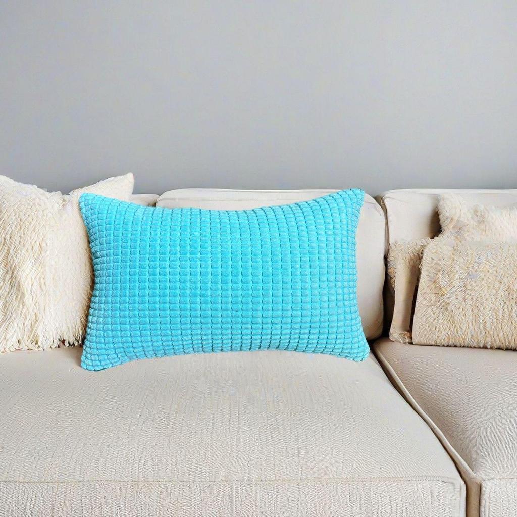 Luxury Rectangular Plush Pillowcase: Portable, Removable, and Washable for Sofa