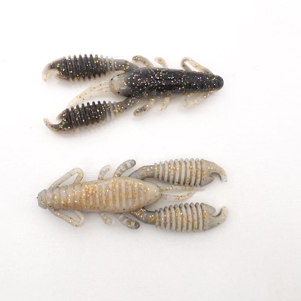 Sinking Crawfish Lure: 8cm/7g, 4-Pack Soft Lures for Sea & Boat Fishing, PVC Material