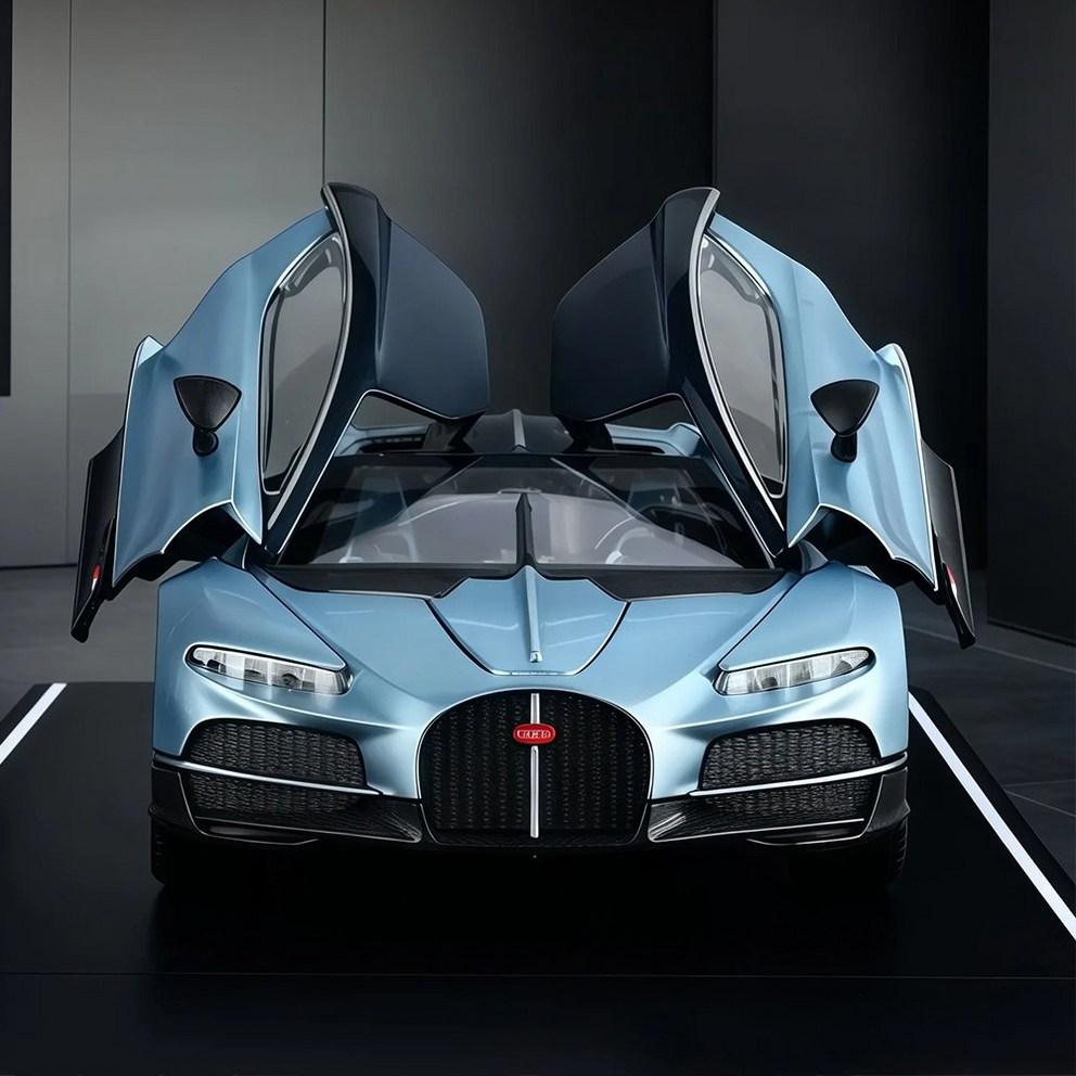 Bugatti Tourbillon 1:24 Scale Diecast Alloy Model Car - Premium Collectible Figure & Display Decoration, Blue (1pc)