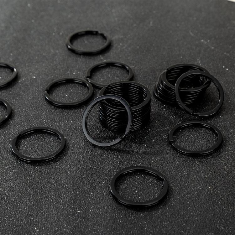 20 pièces Anneaux de Porte-clés Plats en Métal Anneaux Divisés de Remplacement Porte-clés Portable d'extérieur Boucle de Porte-clés Anneaux Divisés Faciles à Ouvrir