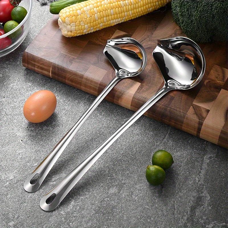 Long Handle Spoon Suitable for Sauces, Garlic, Hot Pot, Stir Fry, Soup Suitable for Restaurants, Catering, Durable Cooking Tools, Kitchen Utensils