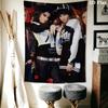 Bill Kaulitz E Tom Kaulitz Wall Tapestry Aesthetic Wall Hanging Printed Fabric Blanket Decorative Tapestries for Bedroom Living Room Home Decor