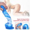 G26 Closed Moon Shame Flower Red Blue and White Mixed Color Liquid Silicone Simulation Dildo Penis Adult Products