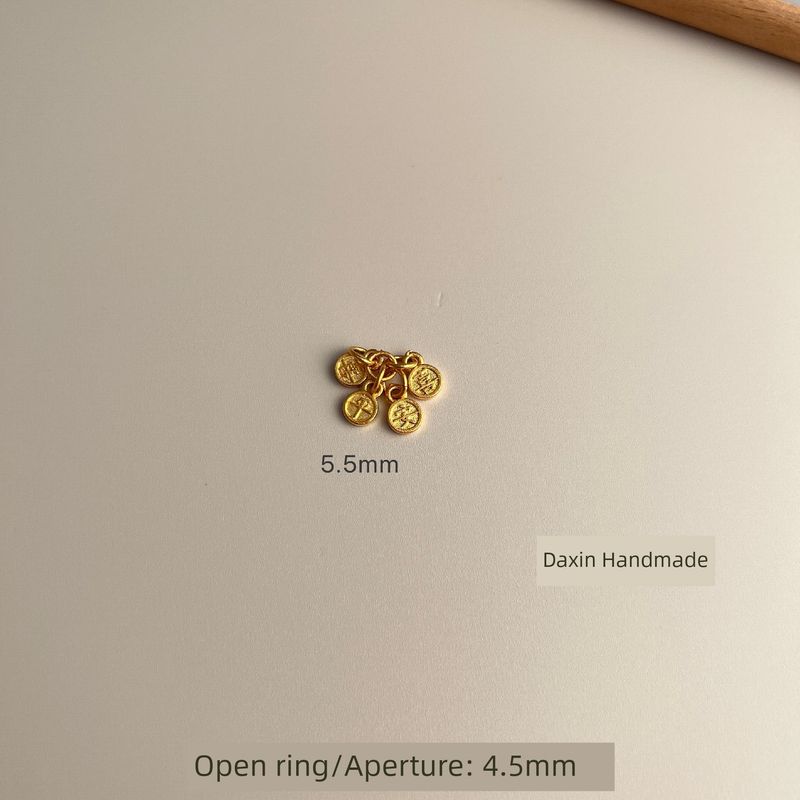 

Ping An Xi Le Вьетнамский Плейсер Золотой Аксессуар Подвеска Удача Мужской и Женский Удача Браслет Наручный Шнурок Удача Ключ Small size peace joy pendant 1