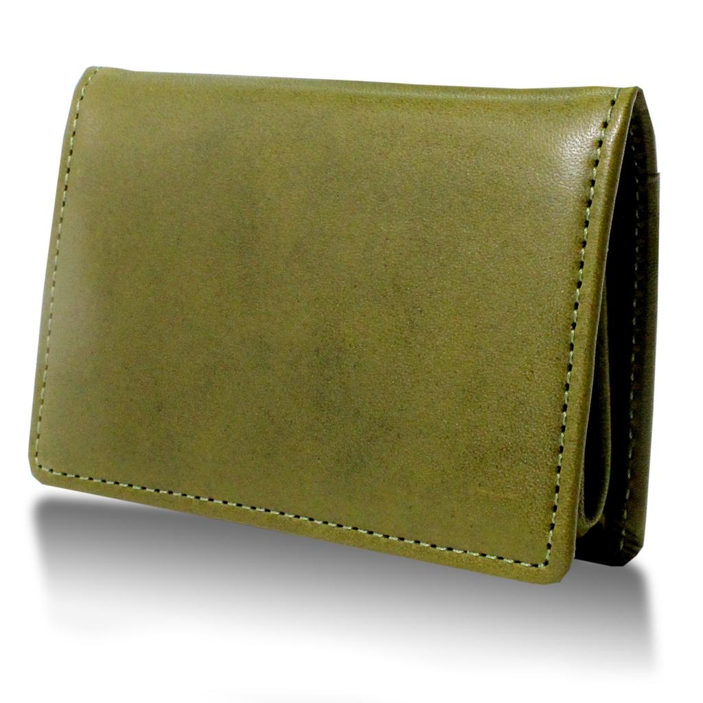 Tochigi Leather Men's Wallet with Coin Purse, Genuine Leather, Made in Japan, TGZ-3356 (Green)