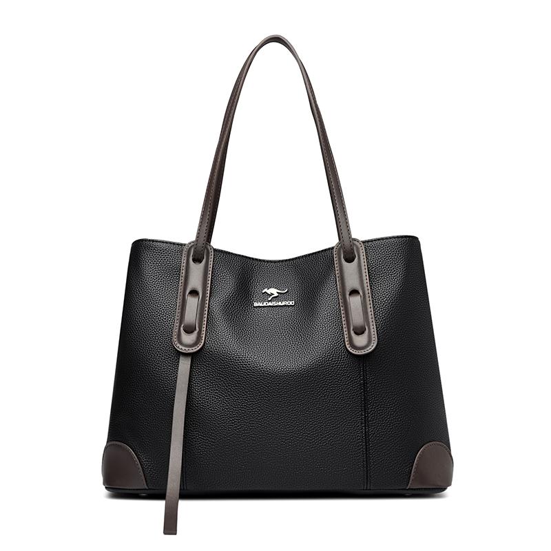 

Женская минималистичная сумка-тоут, Сумка на плечо большой вместимости, Ретро сумка-тоут, Женская сумочка, Модная повседневная сумка на плечо 37 cm x 16 cm x 27 cm чёрный