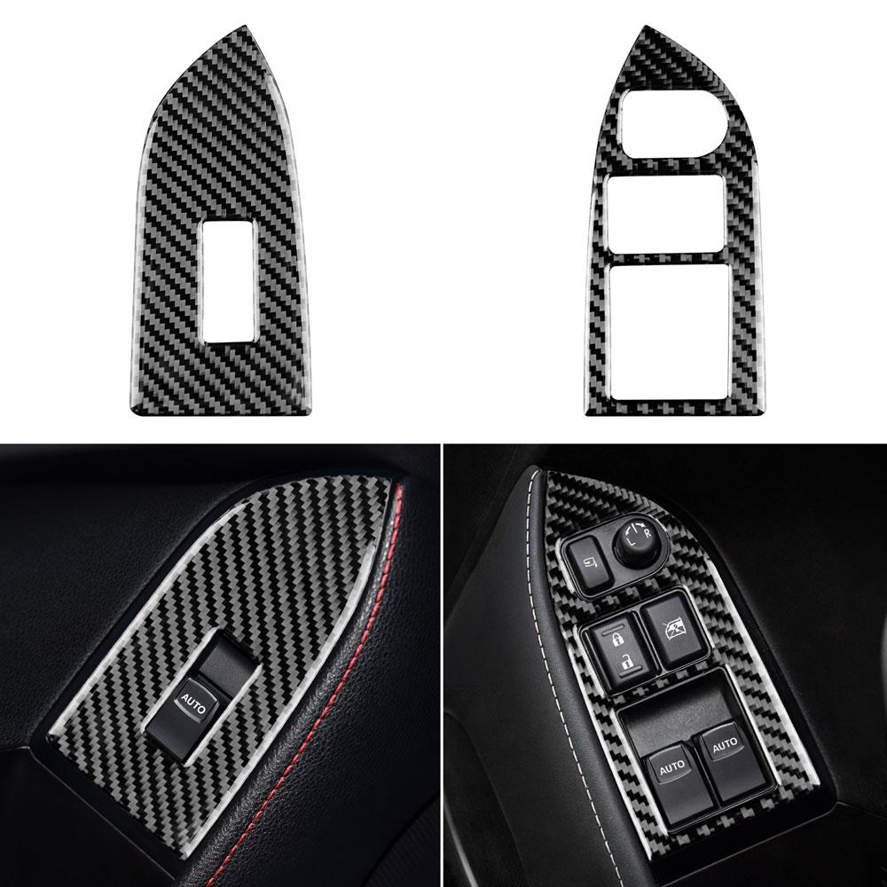 Real Soft Carbon Fiber LHD RHD Sticker for Subaru BRZ  Toyota GT86 2012-2020 Interior Trim Car Window Switch Button Frame Cover