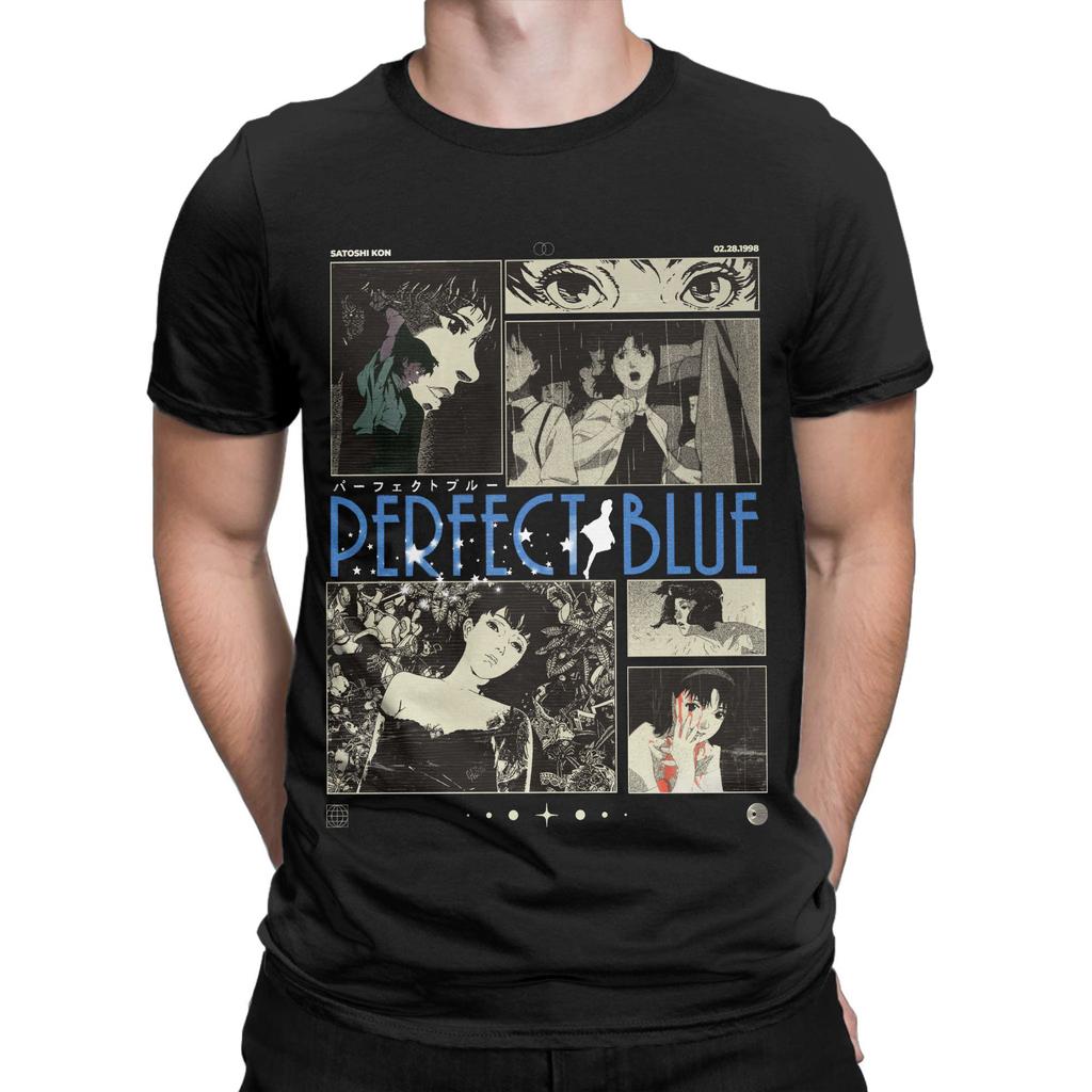 PERFECT BLUE T Shirt Summer Cotton T Shirts For Men Hipster Custom DIY Tshirt Short Sleeve Y2K Basic Tops