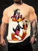 Men's TShirt Cartoon Duck Print T-Shirts for Men's Clothing Outdoor Street Funny T Shirts Oversized T-Shirt Man Designer Clothes