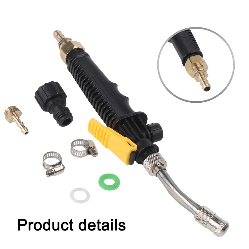 High Pressure Water Spray With Detachable Long And Short Brass Nozzle Adjustable Stainless Steel Brass Spray Garden Wash Tool