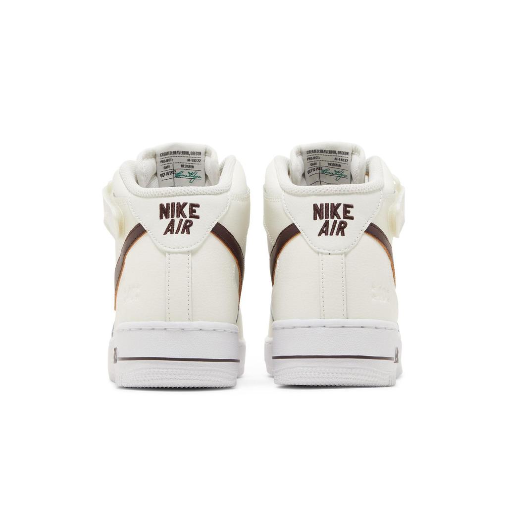 Nike Air Force 1 Mid '07 LV8 '40th Anniversary - Sail Brown Basalt' (Unisex) Sail / Malachite / White / Brown Basalt Skateboard Shoes DR9513 100