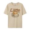 Retro Aesthetic Latte Coffee TShirts for Women Cute Funny Coffee Lover T Shirt Caffeine Shirt FeUnisex Short Sleeve Fashion Tops