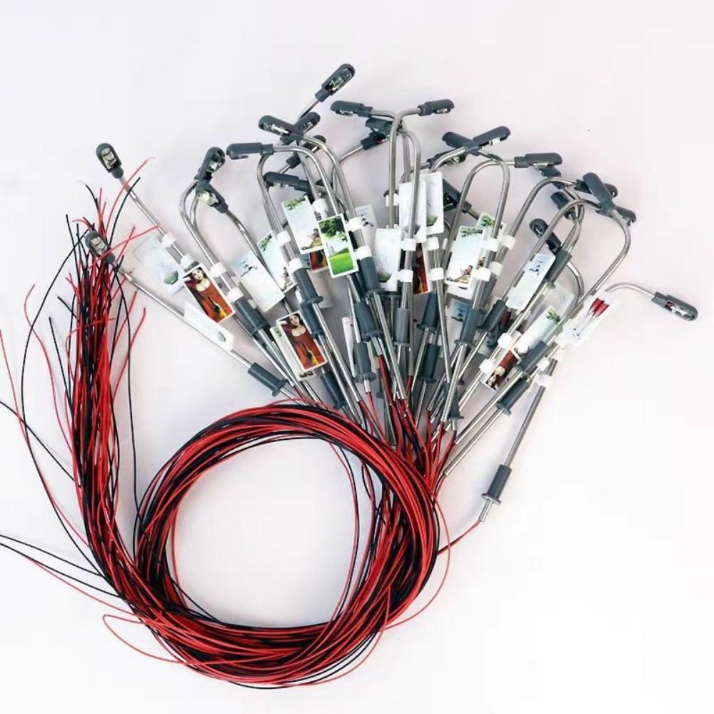5pcs 3V Miniature Street Lamp Model Stainless Steel Model Making Led Light Table Scene Layout Kits