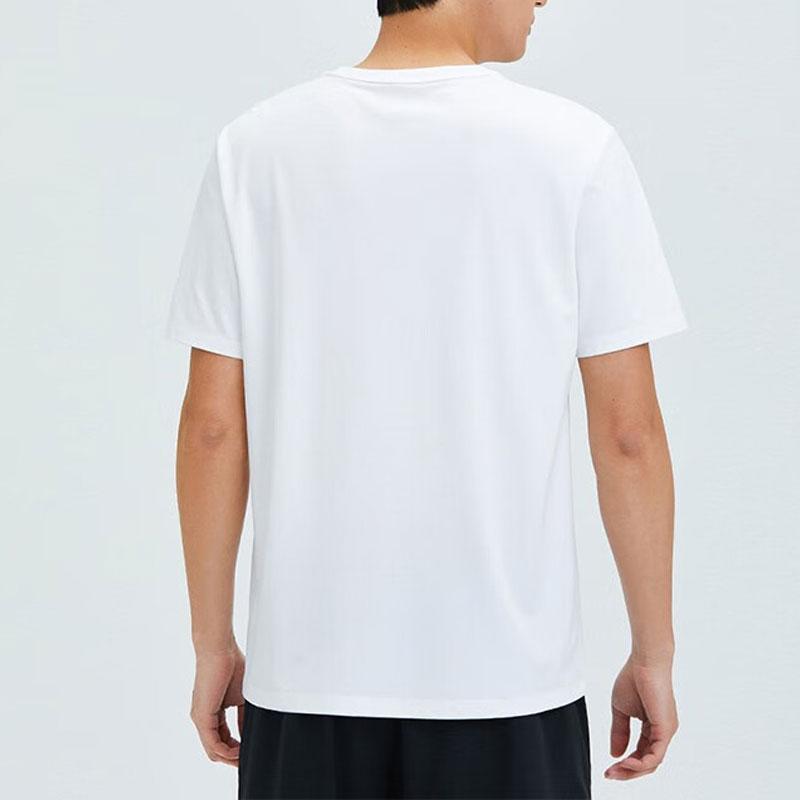 Anta Comprehensive Training Series Letter Print Breathable Sports Short Sleeve T-Shirt Men Tops Pure-White 152337110-1
