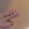 Delicate Small Cat Eye Stone Rabbit Earrings S925 Silver Pin Elegant Jewelry For Women