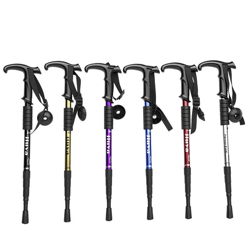 Trekking Poles Shock Absorption Foldable Ultralight Hiking Pole Suitable For Outdoor Camping Mountaineering Backpacking And Trip