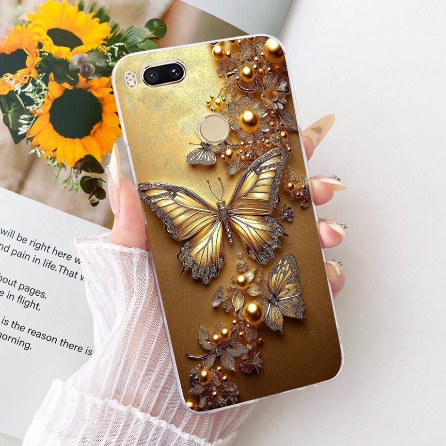 For Xiaomi Mi A1 Mi 5X Phone Case Luxury Flower Butterfly Cartoon Bow Pattern Back Cover Soft TPU Silicone On Xiomi Mia1 Mi5x