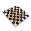 Chessmen with 1.89in King Plastic Chess Pieces with Chessboard for Adults Kids Party Supplies Brown and Yellow