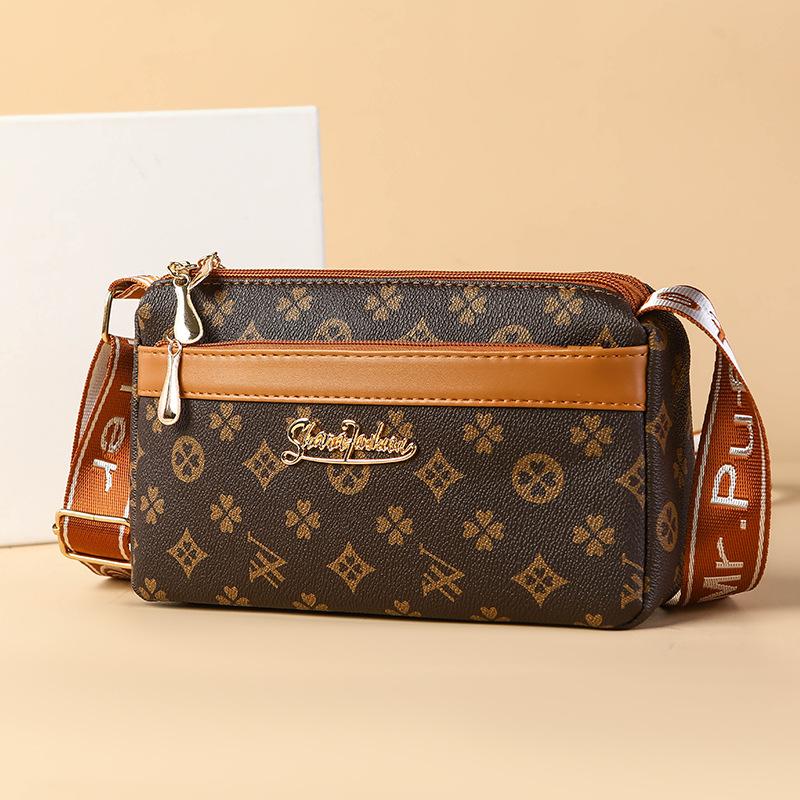 Spring Women, Middle-aged Women, Wide-band Versatile Bag, Middle-aged and Elderly Women's Crossbody Single-shoulder Bag