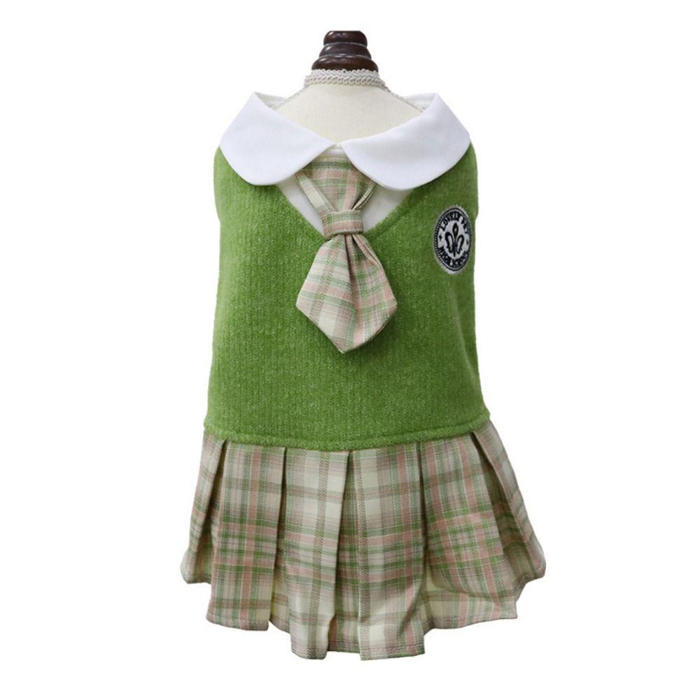 Soft Dog JK Sweater Dress Wool/Polyester Puppy Cosplay JK Uniform Pet School Uniform  Winter