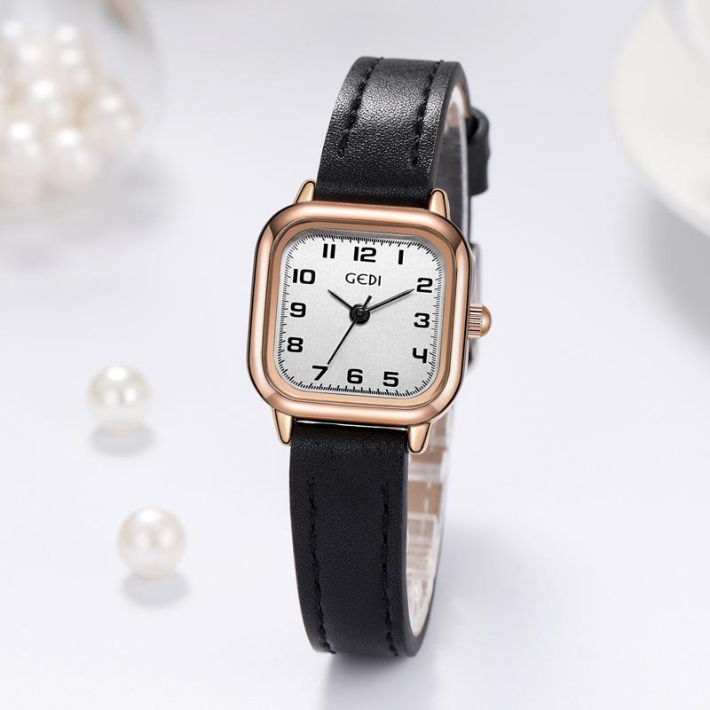 Exquisite Small Square Watch Women'S Simple Belt Watch Niche Square Small Dial Quartz Watch