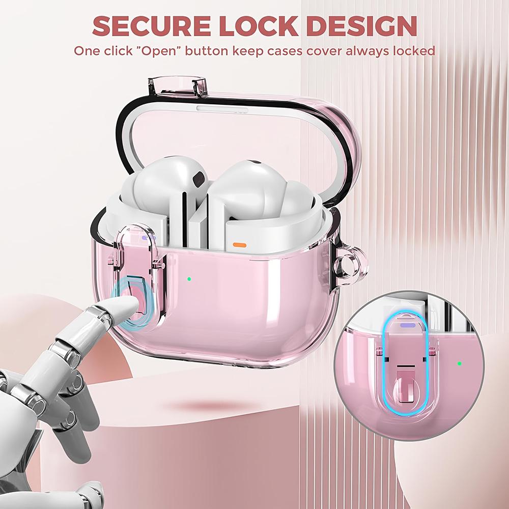 Security Lock Earphone Cover For Samsung Galaxy Buds 3 Pro Cases Samsung Buds3 Pro Protective Cases With Headset Funda