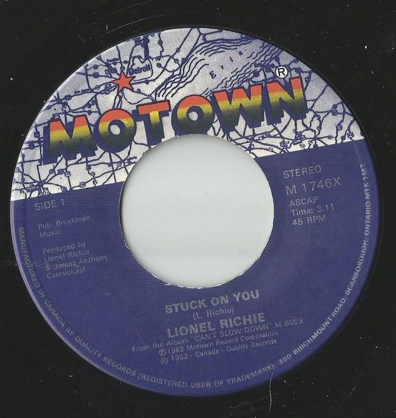 

7inch Record LIONEL RICHIE - Stuck On You M1746X Motown 1983 Canada Pop Used