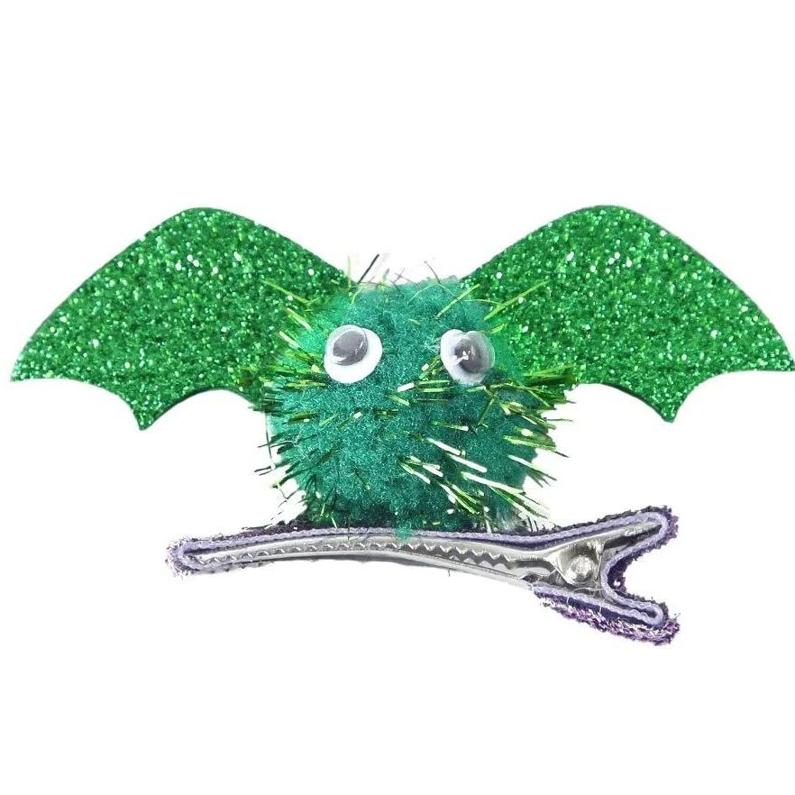 Metallic Woven Halloween Duckbill Clips Barrettes Cosplay Hair Clip Bat Wings Hairpin  School