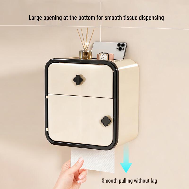 Wall-Mounted Double-Layer Tissue Box