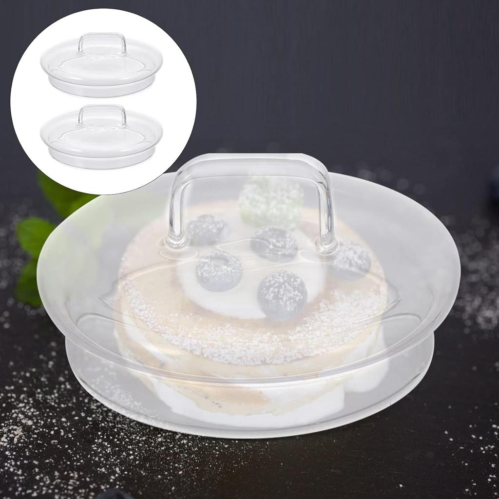 Hemoton Glass Jar Replacement Covers 2pcs Beverage Dispenser Lid Glass Replacement Lid for Beverage Food Storage Jar Glass Jar